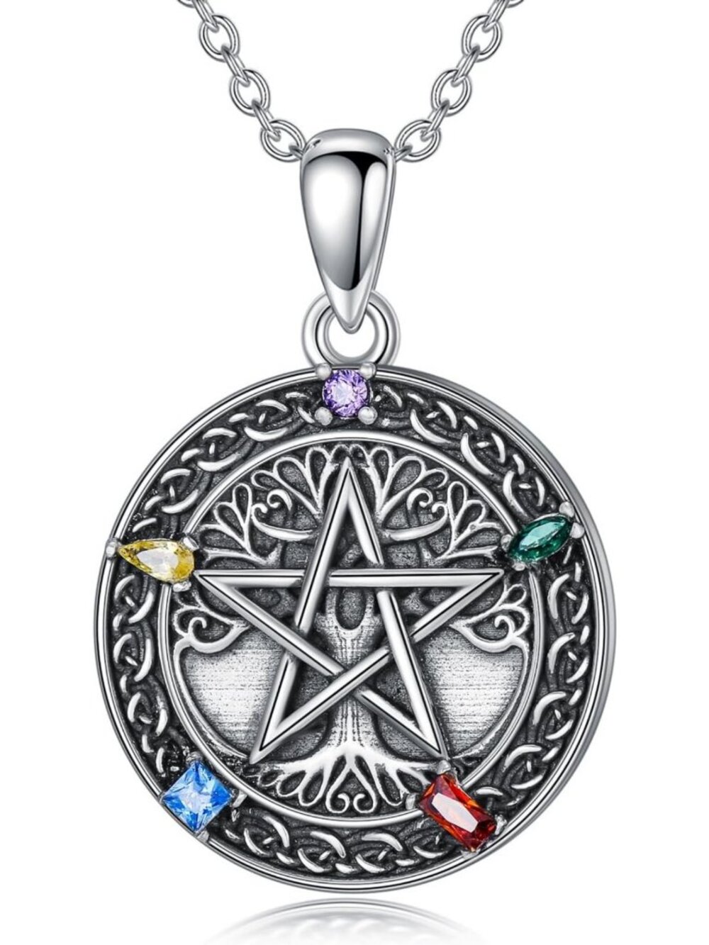Sterling Silver Allah Pendant Necklace | Islamic Religious Jewelry for Men